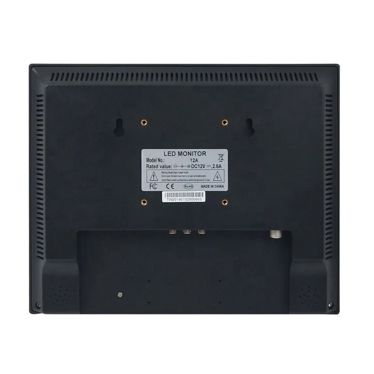 12v black /white housing camera monitor 12.1 / 12 inch mini tv