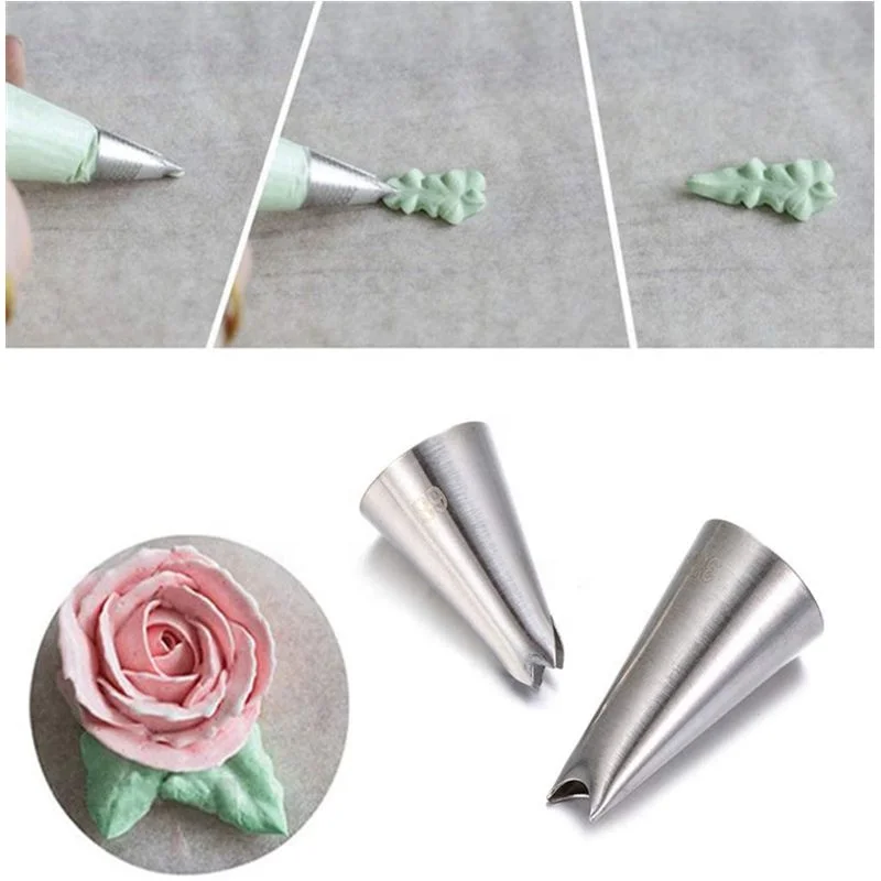7PCS Tips Cream Pastry Cupcake Decoration Tool ss304 DIY Cream Leaves Pastry Tip Icing Piping Decorative Nozzles Set