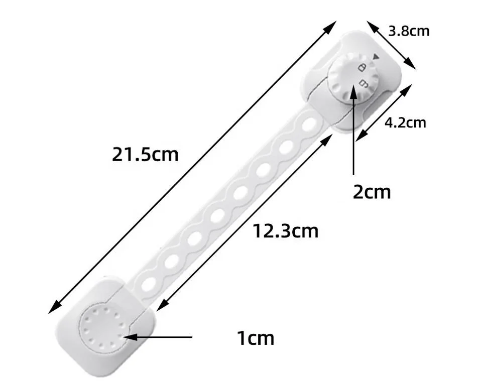 Hot Sale Baby Safety Locks Child Proof Cabinet Locks With Adhesive Adjustable Strap Latches For Drawer Fridge Toilet