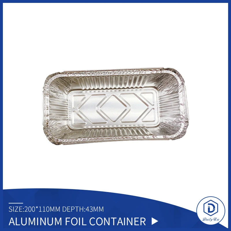 
Aluminum foil square lunch box-F4307-G Aluminum foil container High quality aluminum foil box for food packaging 
