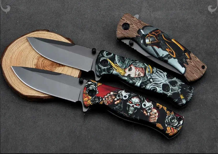 X79 Outdoor Camping keychain pocket folding knife 440C blade steel handle camping hunting outdoor survival EDC tools