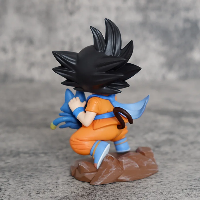 10cm Anime Dragon DBZ Character Kid Son Goku and PUARU Standing Model Plastic Crafts for decoration