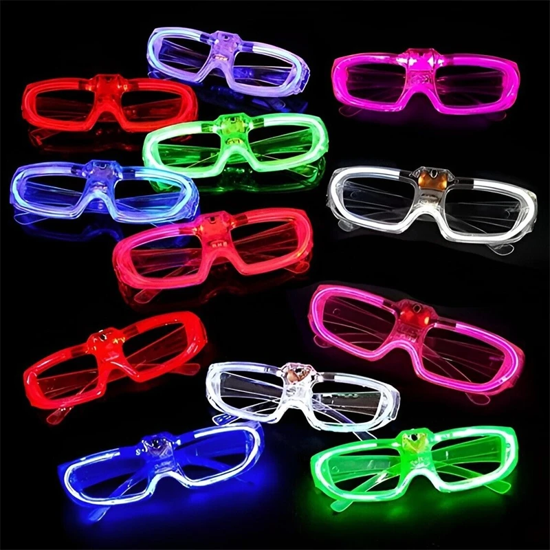 LED Glasses Neon Sunglasses Light Up Glasses Party Articles Rave Costume Party DJ Sunglasses Birthday Party Decoration