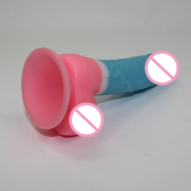
New model customized sex toy for women dildo silicone elastic dildo glow in the dark 