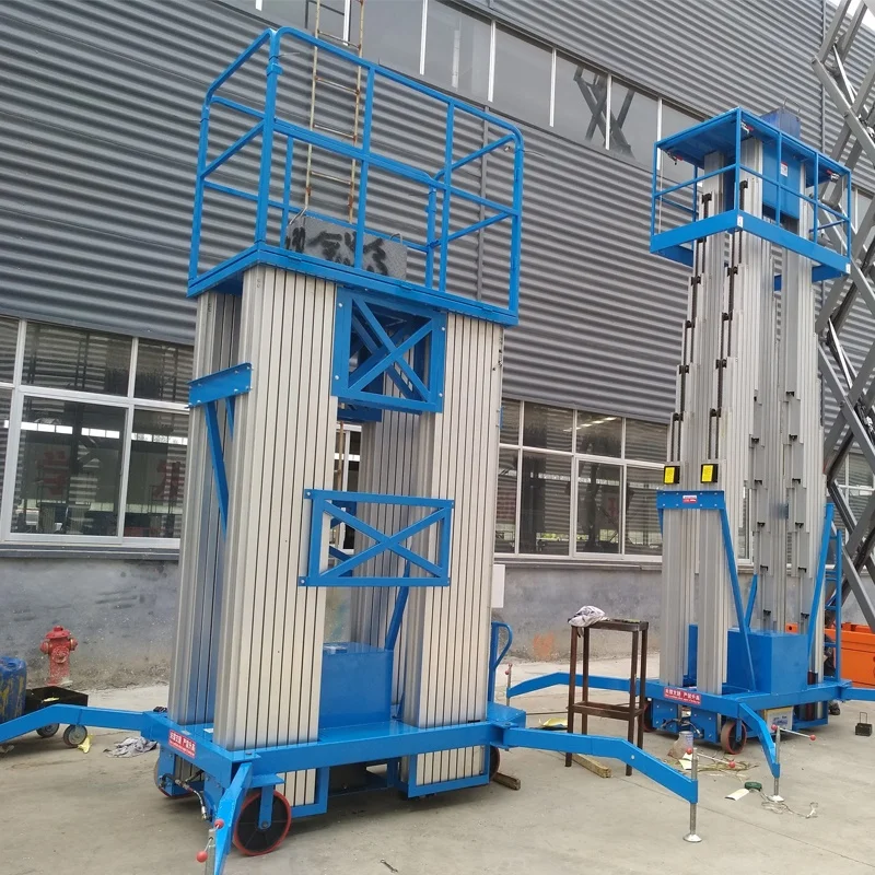 SJL0.2-14 алюминиевый manlift/гидравлический вертикальный подъемик портативный подъемная платформа из алюминиевого сплава