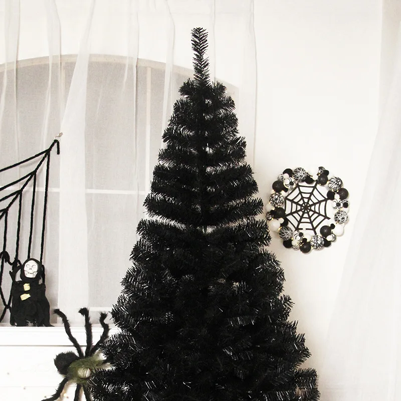 Halloween decorations black PVC Christmas tree Hotel shopping mall Christmas decorations tree