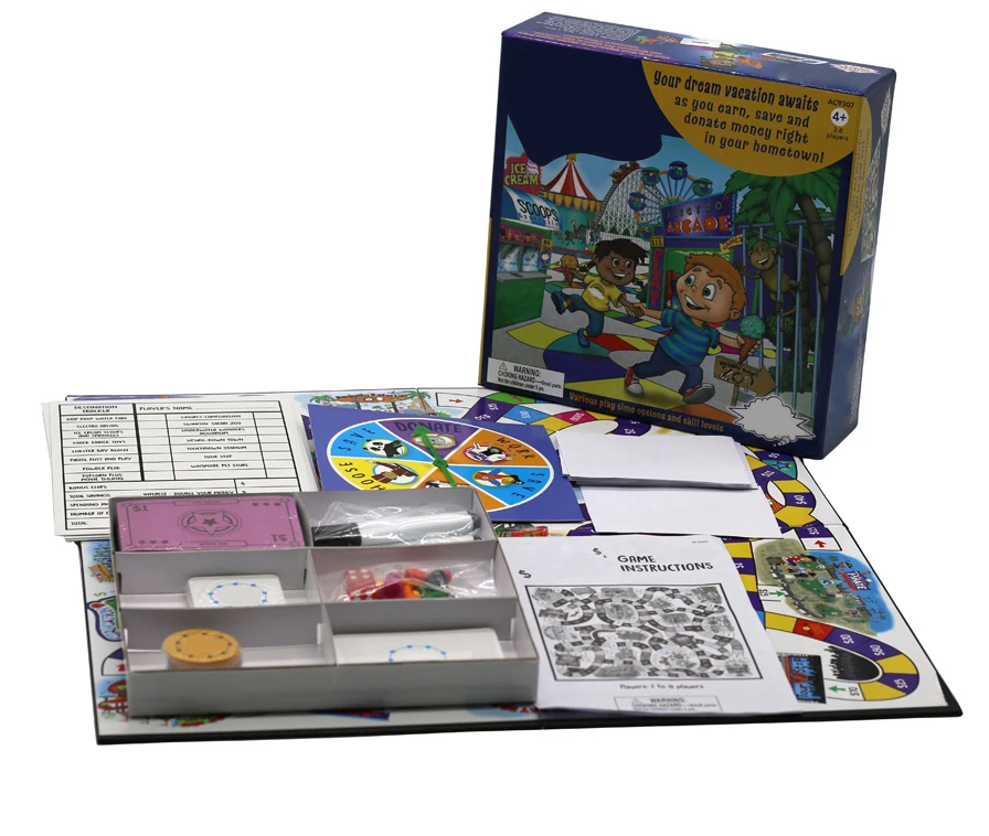 Top Quality Custom Made Paper Game Board Game Design Customized Printing Wholesale Board Game