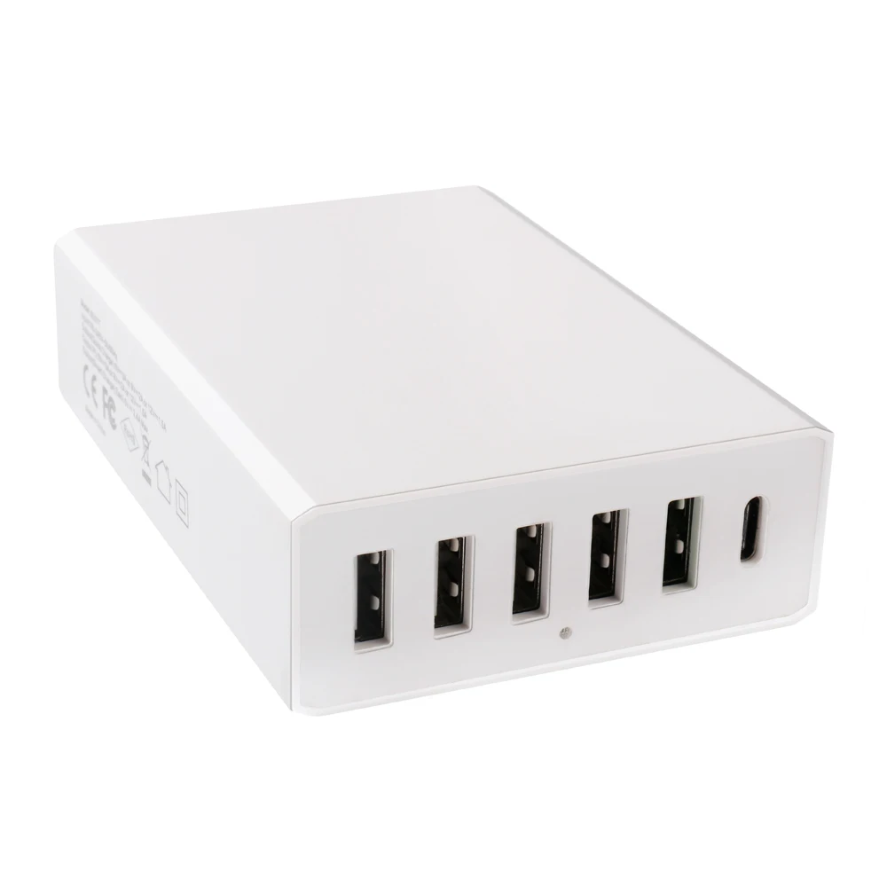 multi usb charger Smart 5 port 75W Fast Charger Station 60W Type-C PD Quick Charge 3.0 Travel Charger Adapter With 3 USB Port