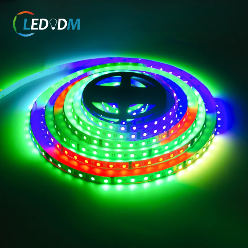 DMX512 TM512 UCS512  digital led strip External IC DC 24V 5050 60LEDs/m rgb magic full color RGB RGBW programmable led strip