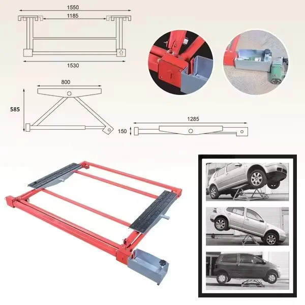 1500KG High Bearing Capacity Car Lift Removable Jack Solid Car Crane