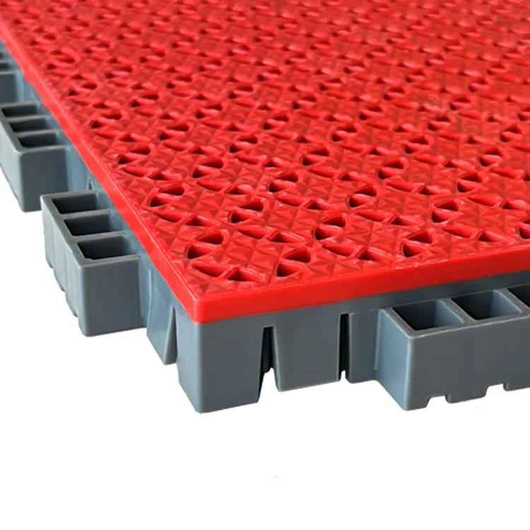 Modular Pp Sports Flooring Square Interlocking Tiles for School Gym Indoor Outdoor Kindergarten Floor