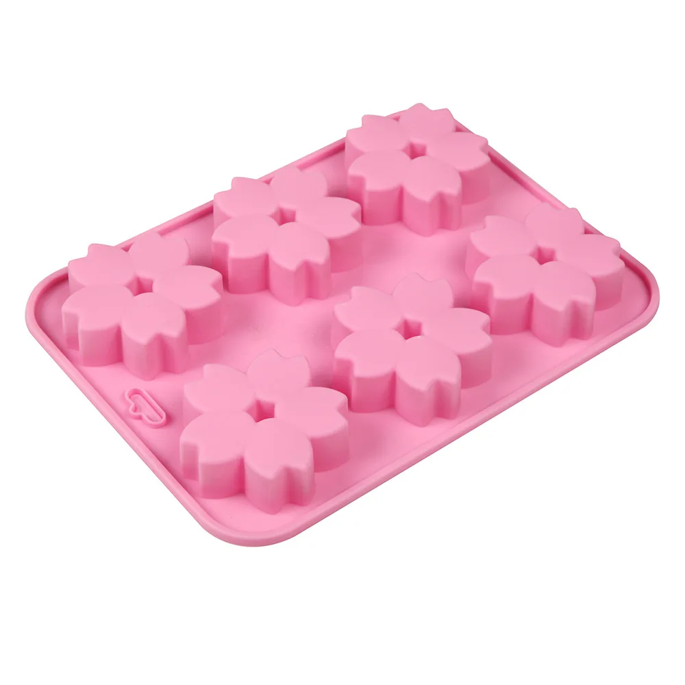 Hot Sale Wholesale Silicone cherry blossom Snowflake cake soap scented candle mold flower doughnut ice cube chocolate mould