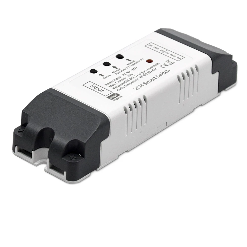 E0804 2CH Tuya APP Wifi Wireless DIY Smart Switch Module AC 85-250V Smart Home Garage Universal Remote Relay Alexa Google Home