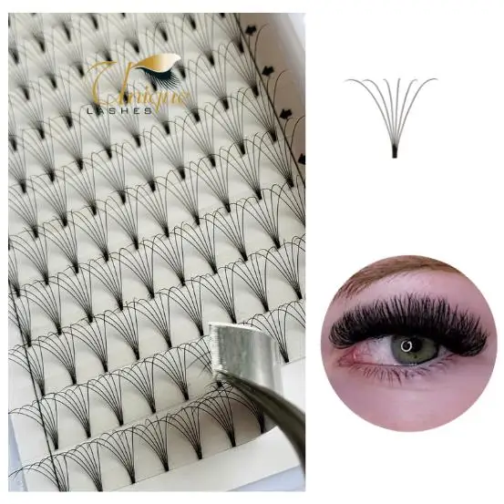 best quality lash extensions korean lashes pbt material premade volume fans 6D false eyelashes