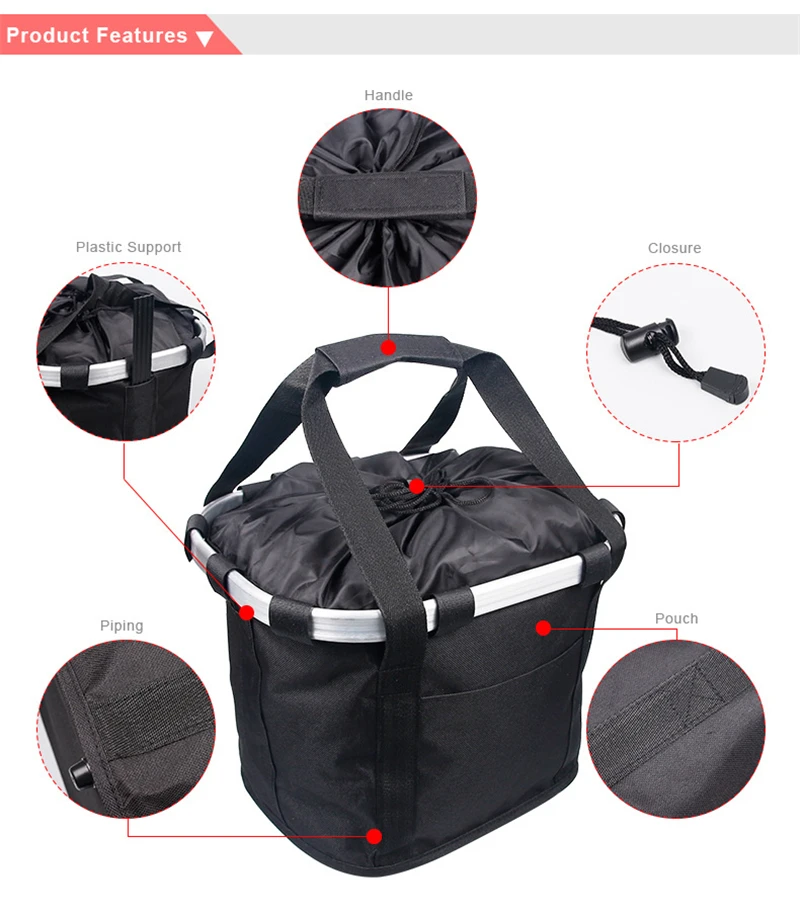 Pet Carrier Bike Basket Bicycle Basket Bag Pet Backpack for Straptravel with Your Pet Safety 10 Pieces Support CN;ZHE PC-024