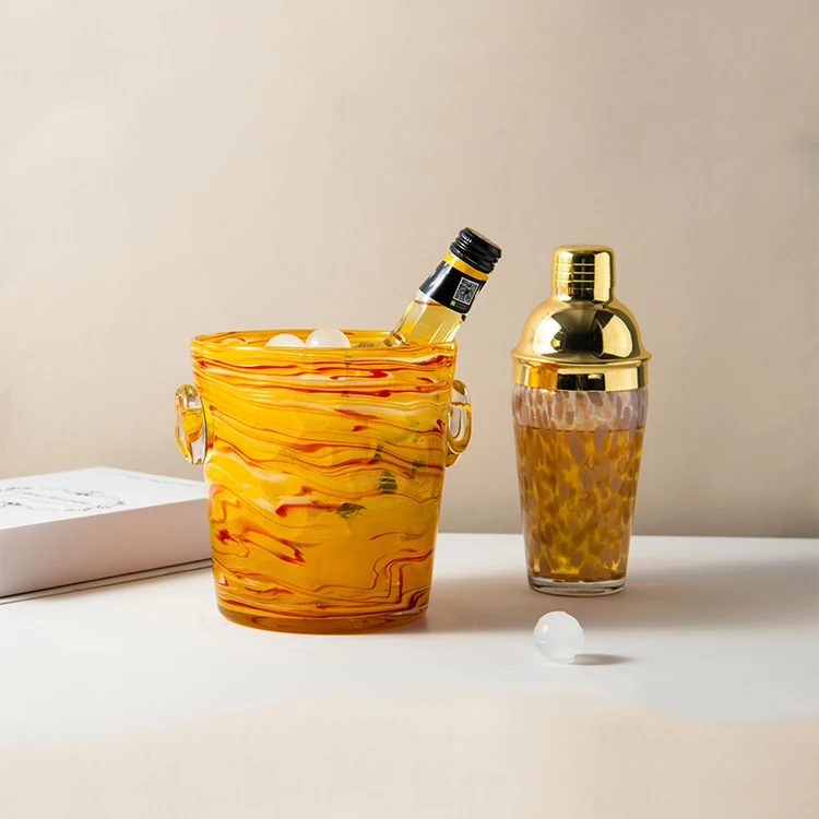 Colorful China Manufacturer Factory Direct Various Good Quality Luxury Glass Custom Ice Buckets