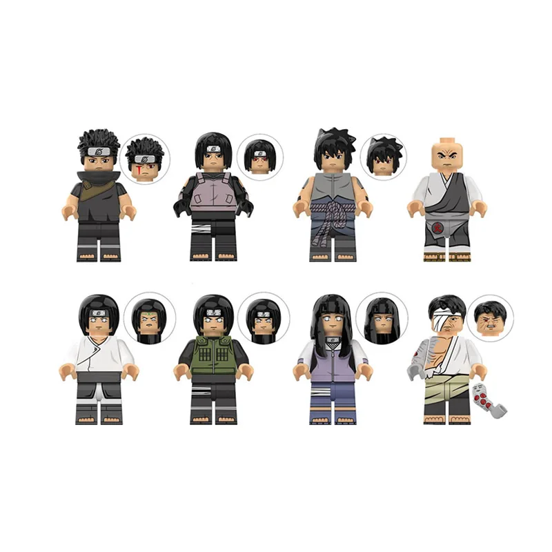 KDL802 Narutos Anime Characters Uchiha Shisui Itachi Chiriku Neji Minifigs Building Block Mini Figures Kids Blocks Toys