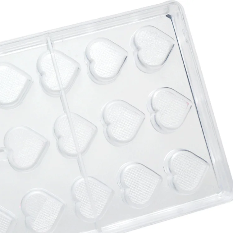 Premium Quality Heart Shape Handmade PC Material Chocolate Molds Candy
