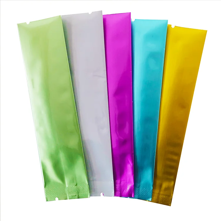 instant powder coffee packaging aluminum foil heat seal open top stick sachet mylar pouches