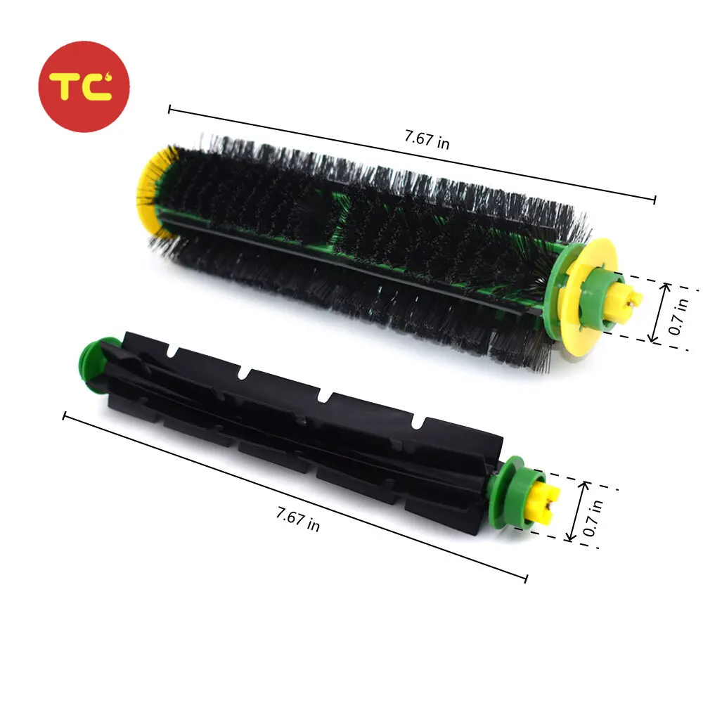 Replacement Vacuum Cleaner Filter & Bristle Flexible Brush for Irobot Roombas 500 Series 520 530 540 550 560 570 580 Parts