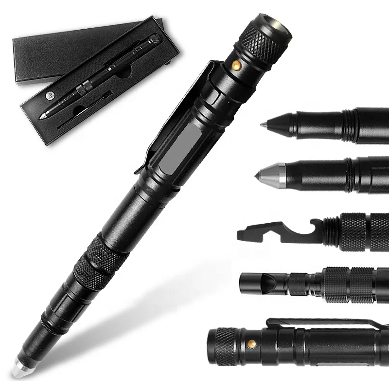 Многофункциональное оборудование для кемпинга, ручка для самообороны, тактическая ручка с гравировкой логотипа