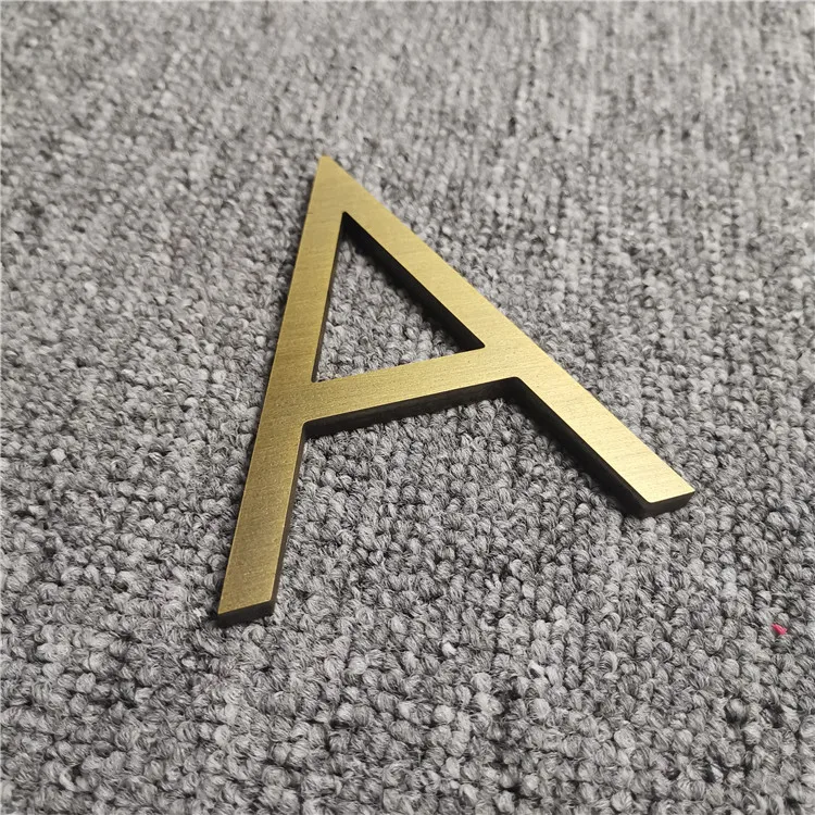 solid steel metal cast iron letters bronze letters