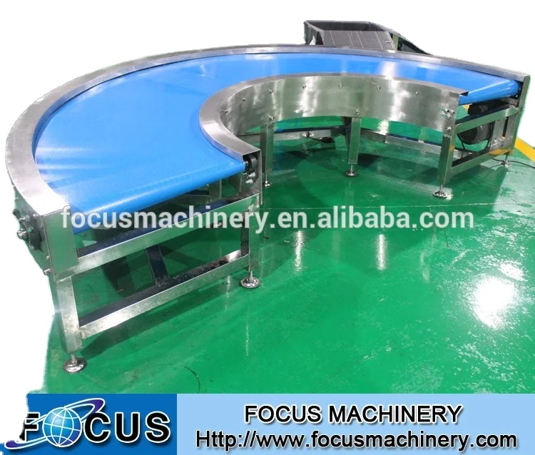 Made in China PVC belt 45-90 degree turning table curve conveyor factory price