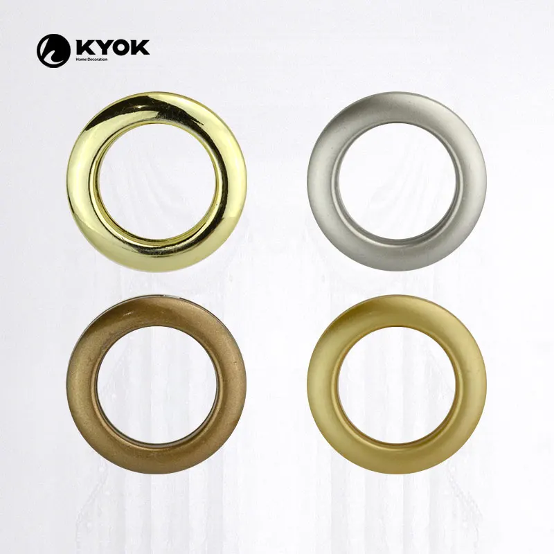 Beautiful self-locking curtain rings/eyelet with decorative pattern, curtain rods, curtain accessories