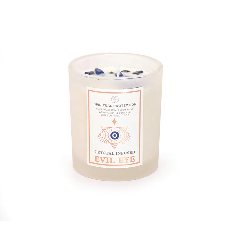 crystal candle wholesale wedding  soy wax customised jar frosted glass crystal candle holders