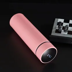 Custom Glitter Rose Gold Intelligent Thermoses Cup Blank Sublimation Digital Vacuum Flask