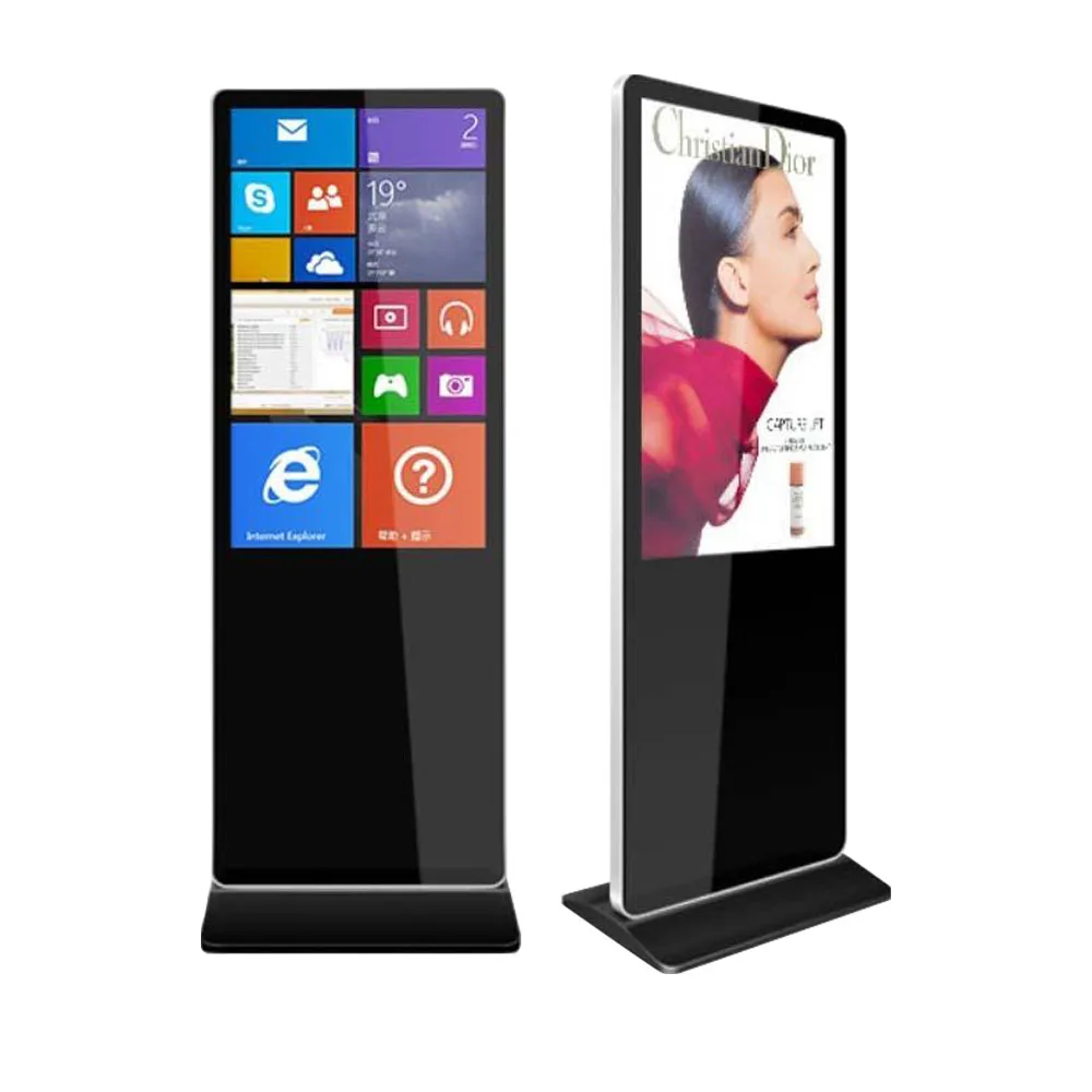 32 inch Indoor Advertising Floor Standing Android Totem Programmable Lcd Touch Screen Interactive Kiosk Digital Signage Displays