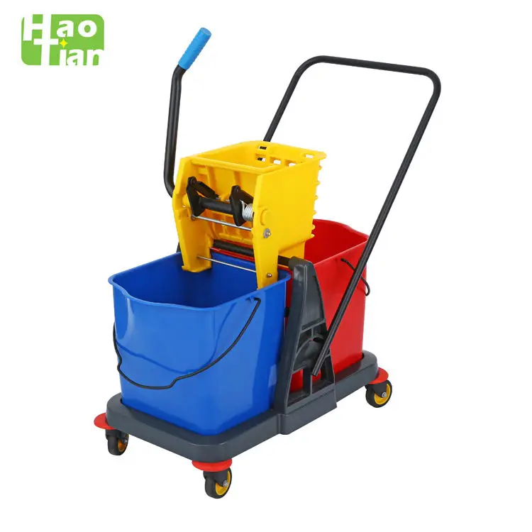 B-045A Trolley Handle for Commercial Cleaning Double Mop Buckets with Steel Sustainable Plastic for Sale 100 Pieces NO Fold