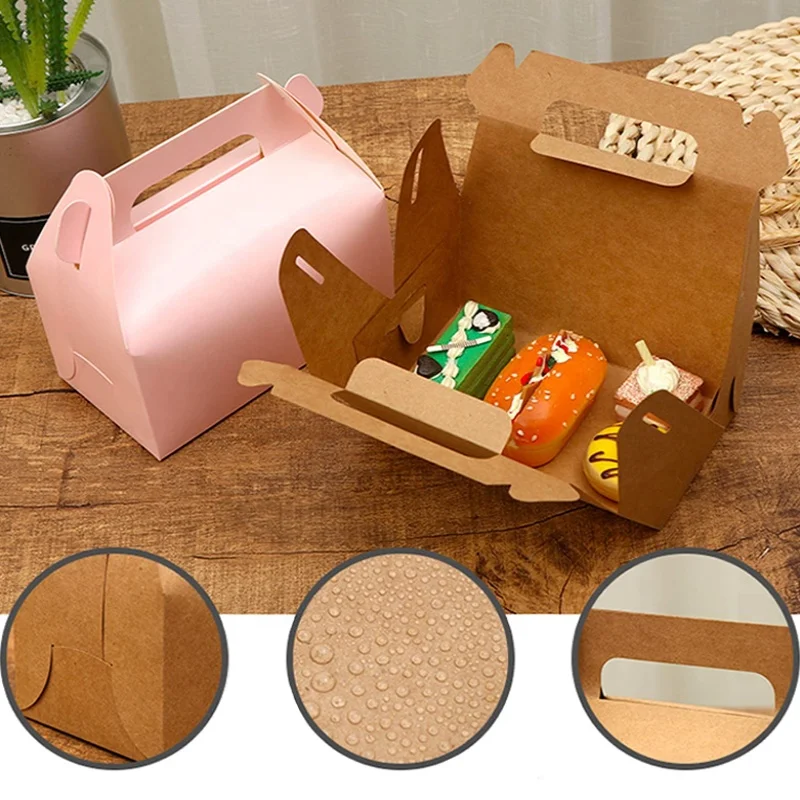 Candy Cake Gift Cardboard Present Packaging Box Food Snack Box Mooncake Box Rainbow Kraft Paper Birthday Party Wedding Accept