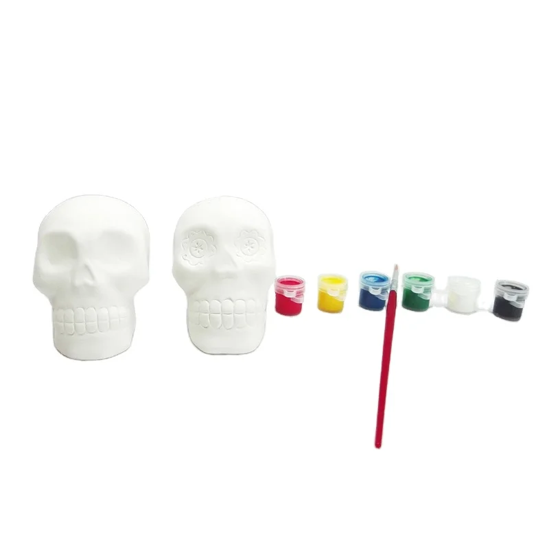 Wholesale Halloween Bisque Ceramics DIY Coating Unpainted Crafts To Paint for Kids Supermarket