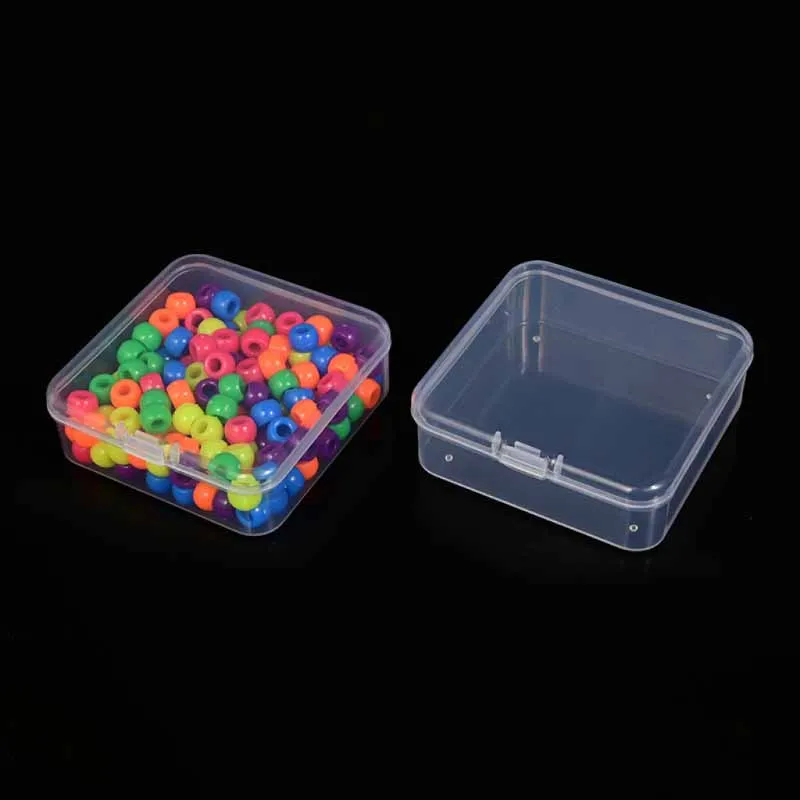 5.5cm Craft Organizers Small Plastic Storage Boxes Clear Rectangle Box for Small Items Beads