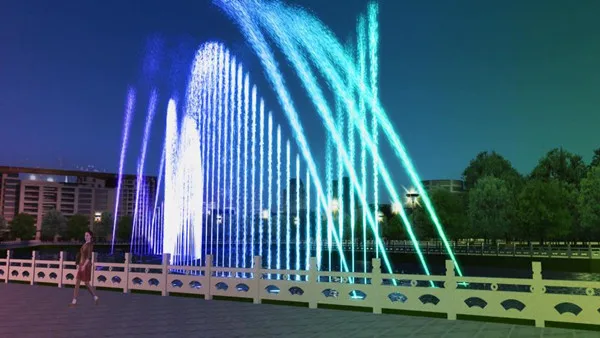 Full color LED lights water dancing speakers floating fountain control system