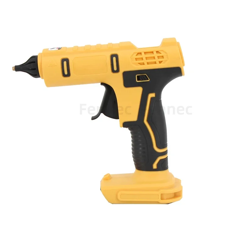 Cordless Electric Handheld Hot Glue Gun Hot Melt Gun Welding Anti-scald Nozzle with 10 Glue Stick for Dewalt Without Battery