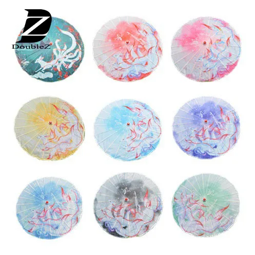 Custom China Traditional silk fabrics bamboo umbrella