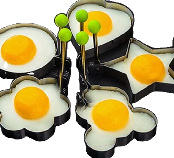 
Stainless Steel Pancake Mold Ring Cooking Fried Egg Shaper Kitchen Tool 