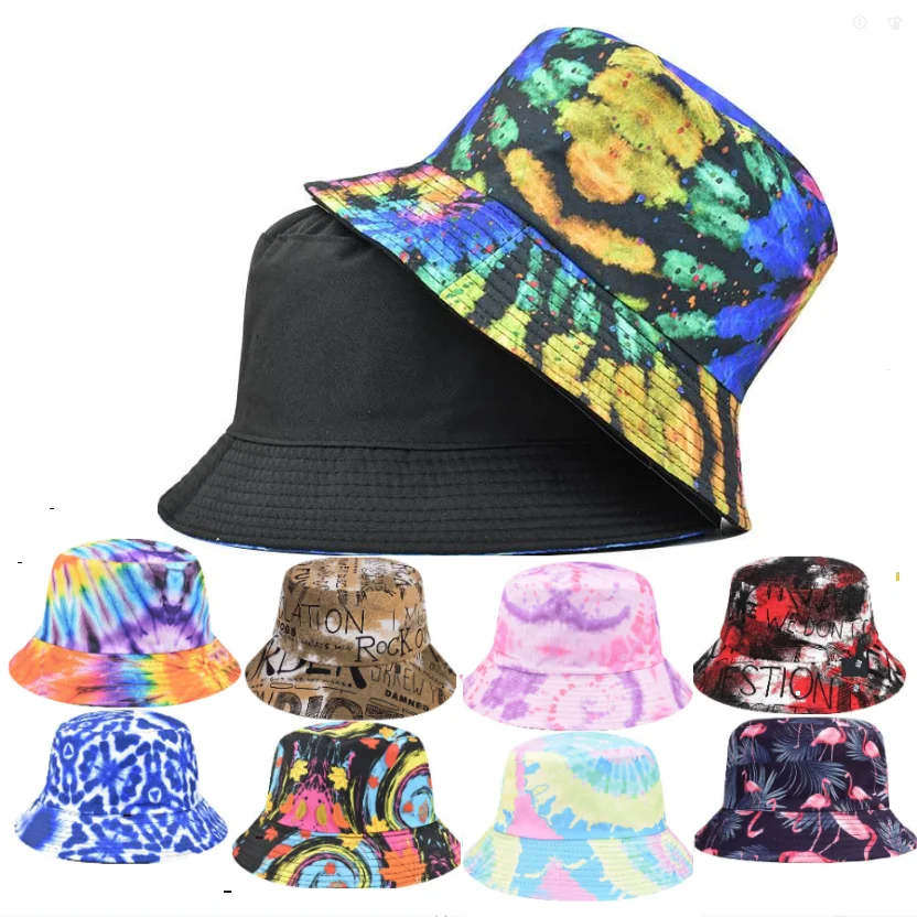 custom-all-over-print-bucket-hat-pattern custom-cotton-bucket-hats-design-your cotton material spring model bucket hats