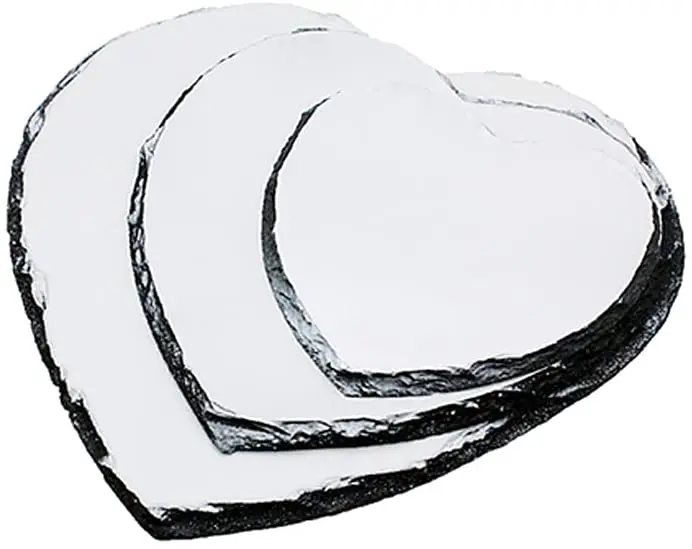 Valentines day Heart Blank sublimation rock stone slate picture frame custom with print picture and logo for home decoration