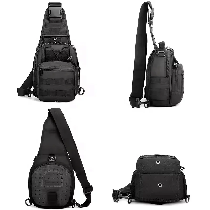 Outdoor sports shoulder green color hiking sling bag tactical sling bag