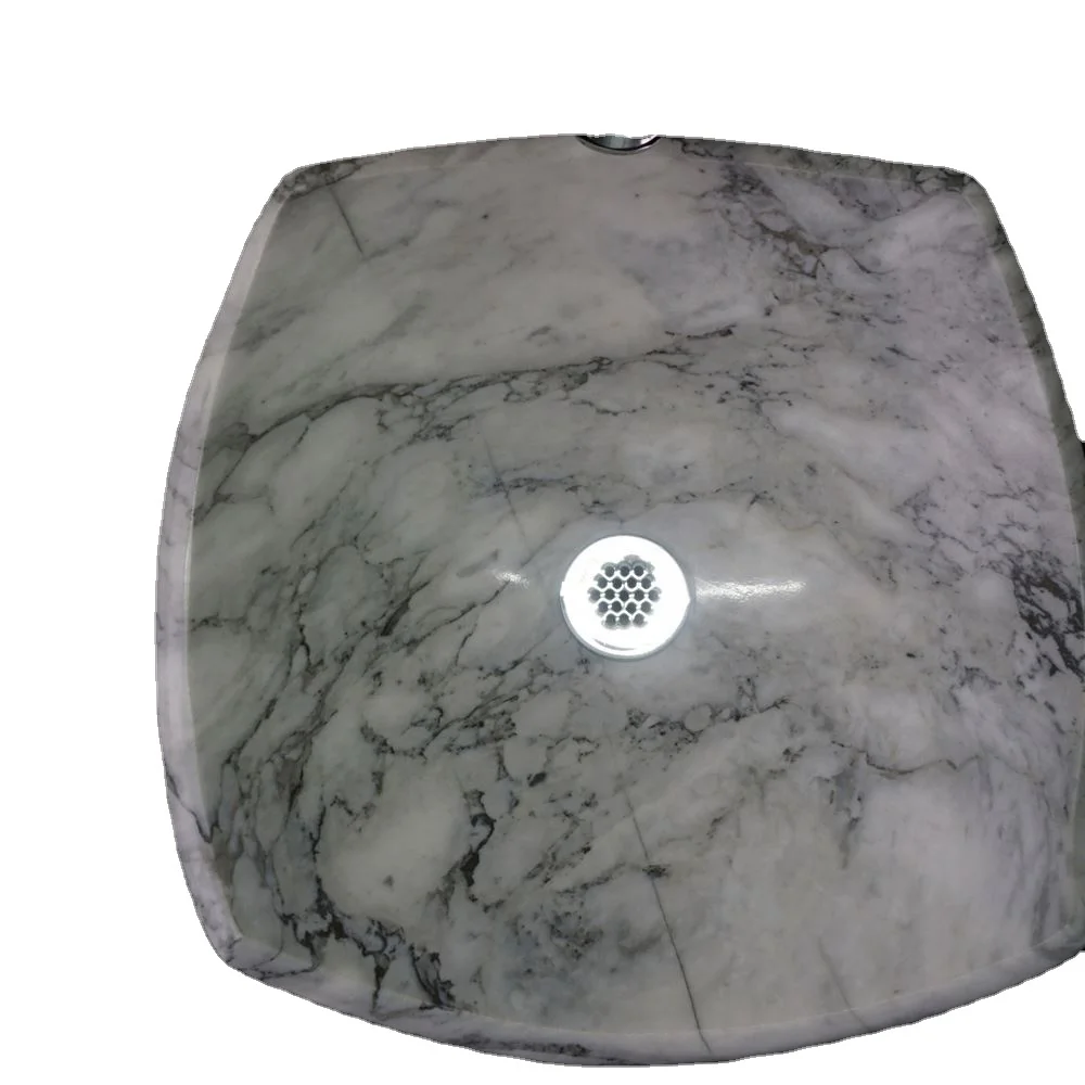 High Quality Smooth Rectangular Single Hole Ceramic Multi Color Marble Bath Stone Washbasin Outdoor Wash Basin Sink