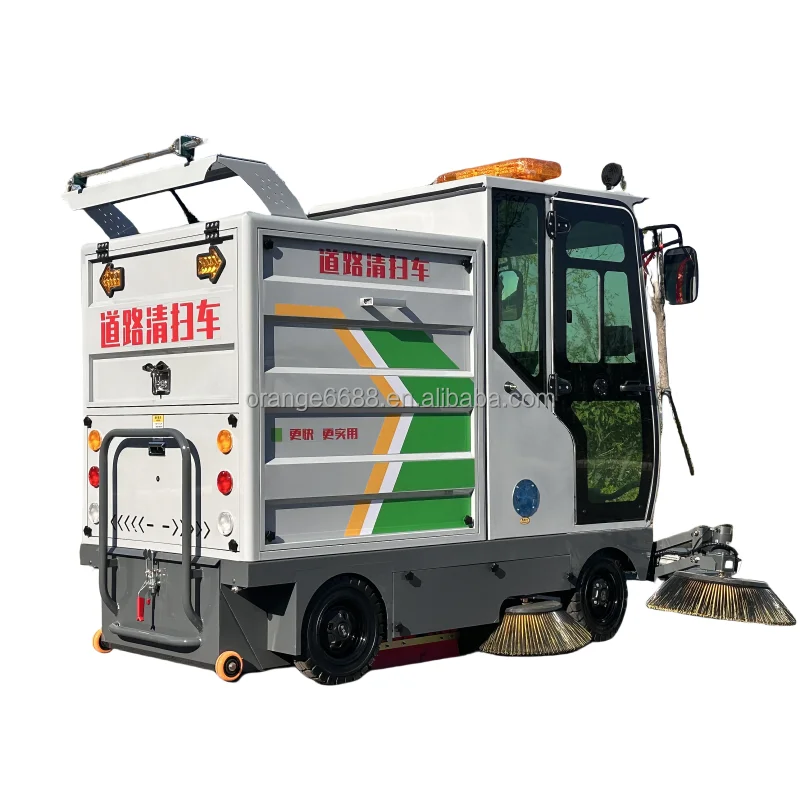 Road Sweeper Car Cleaning Machine For Use On The School Grounds Cement Pavement