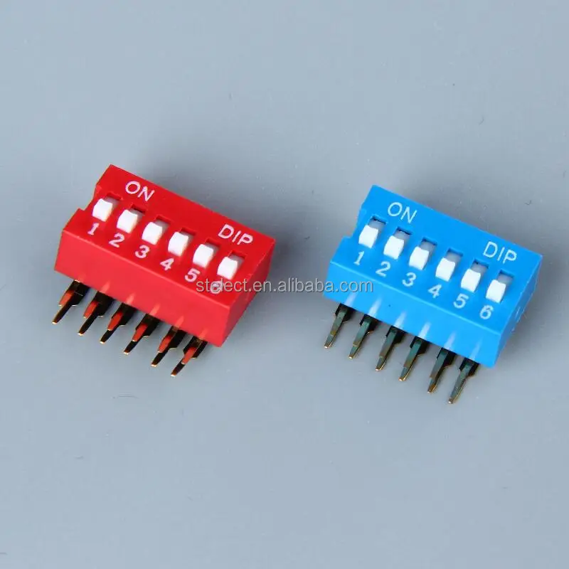  DA-E07 7 Pin SPST пуш-ап электронный переключатель красный