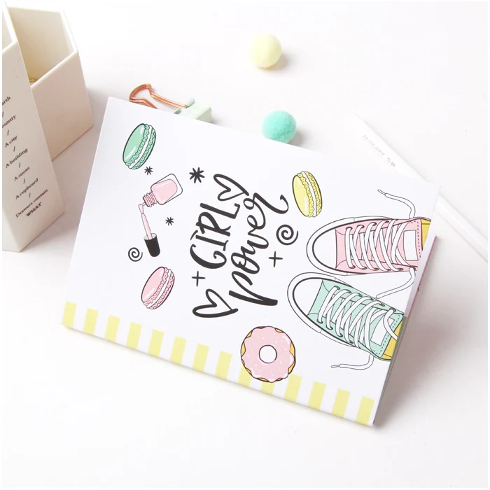 custom coloring self adhesive new design cute sticky notes booklet note set multi list book