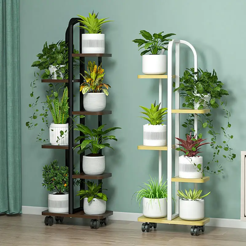Multifunction Pot Stand for Bamboo Plant Stand Shelf State Plant Support Bamboo Plant Stand for Living Room or Balcony