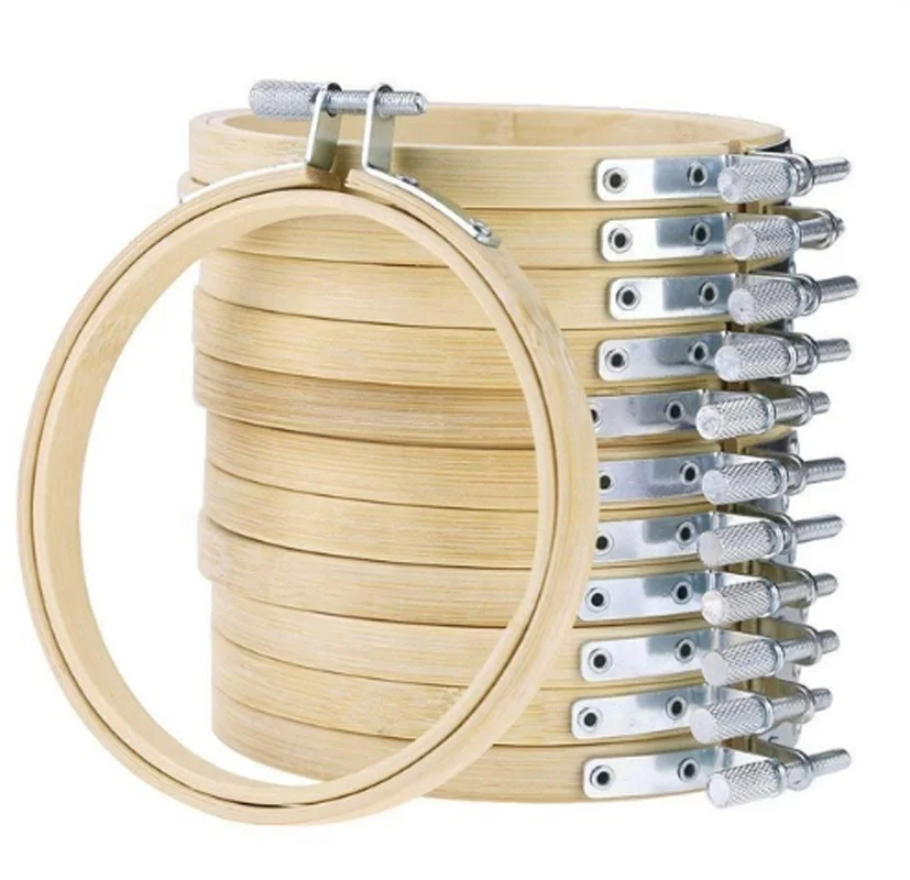 
Factory direct Bamboo Embroidery hoops 18 cm for cross-stitch 