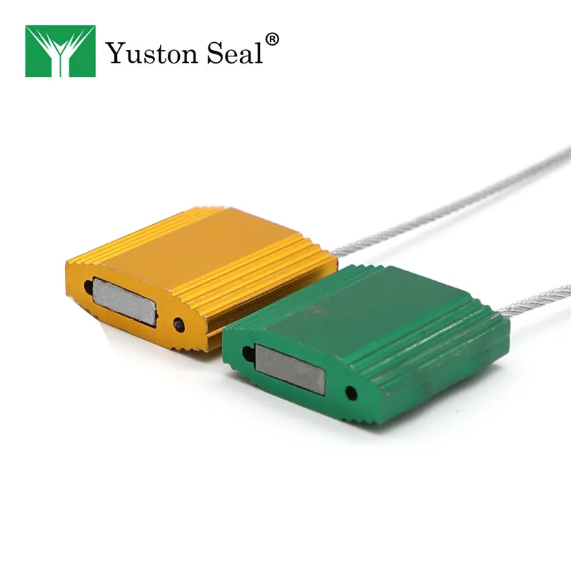 YTCS007 tamper proof custom logo aluminum cable seal for shipping with high quality