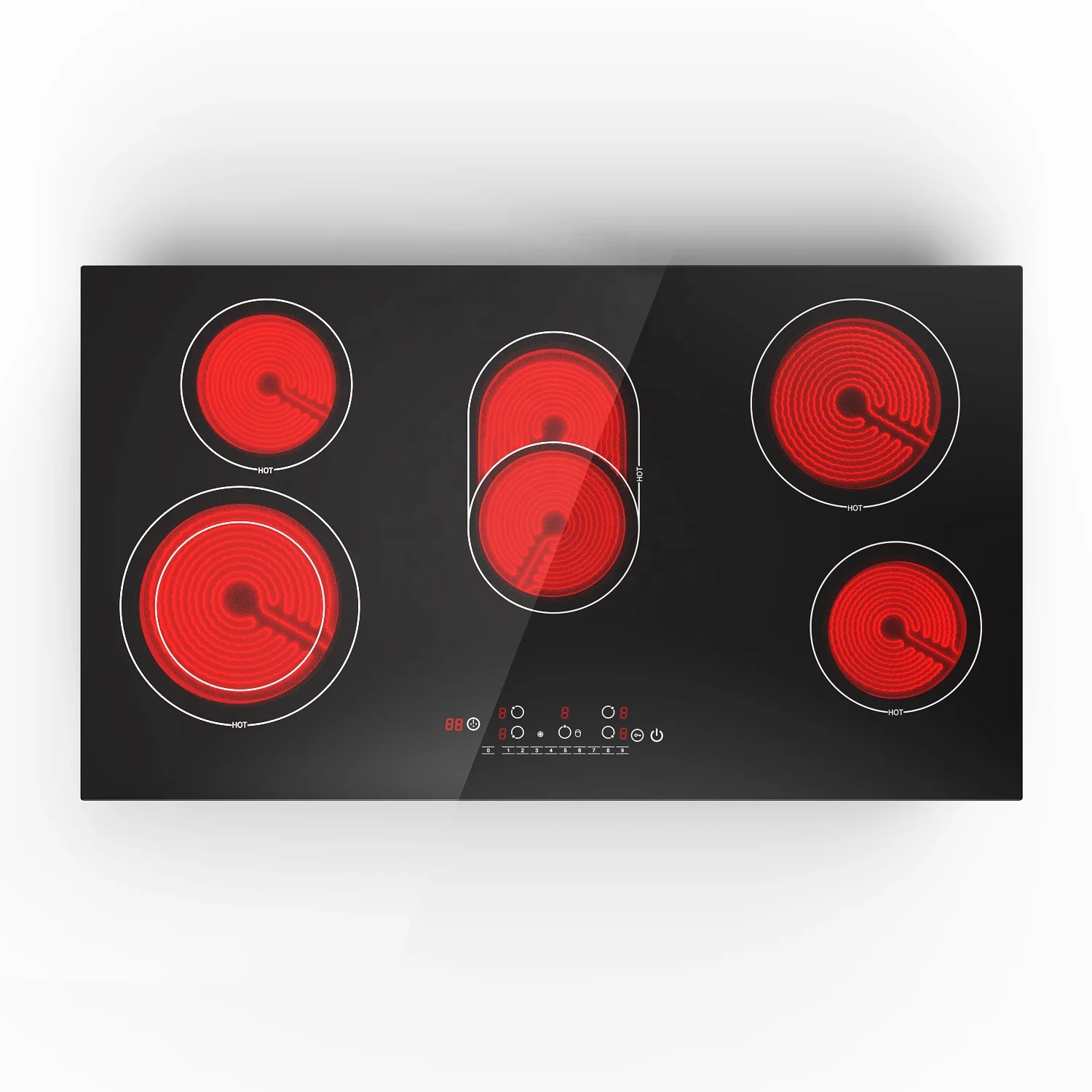Built in electromagnetic 5 6 plate induction cooktop hob